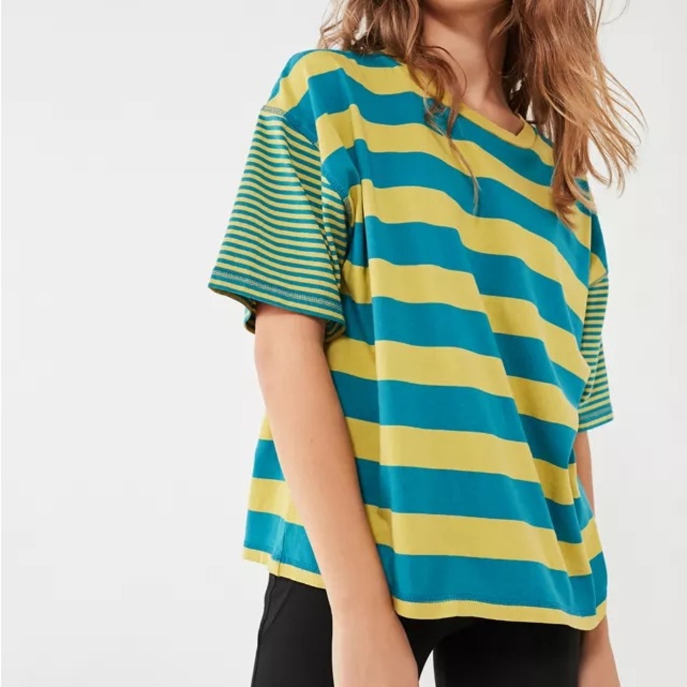 BDG Contrast Stripe Oversized Tee